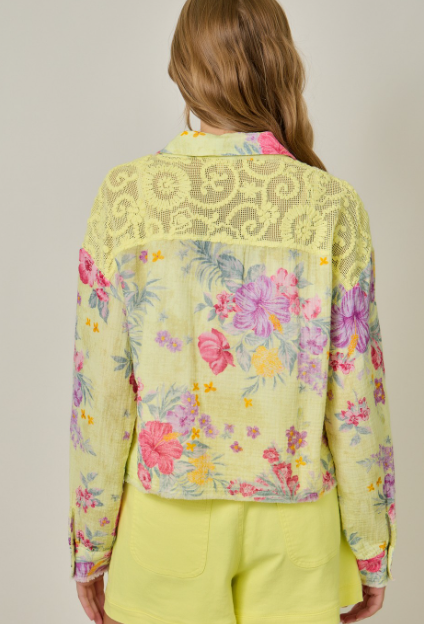 Floral Jacket - Lemon