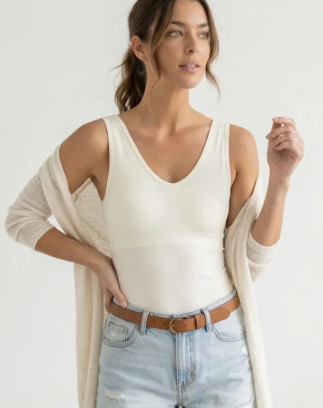 Built-In Bra Tank - Ivory
