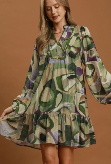 Olive Babydoll Dress