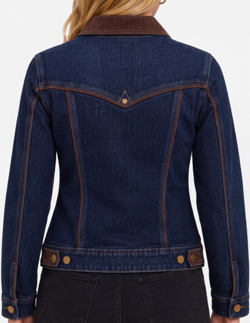 LIVERPOOL Classic Trucker Jacket With Velvet Details - Riverwalk