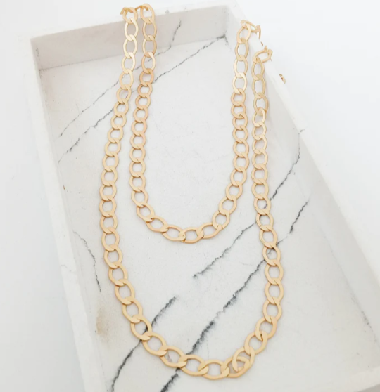 Hammered Oval Necklace (2 Lengths)