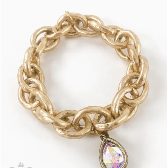Chain Link Stretch Bracelet - Gold