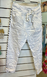 Grommet Pants - White